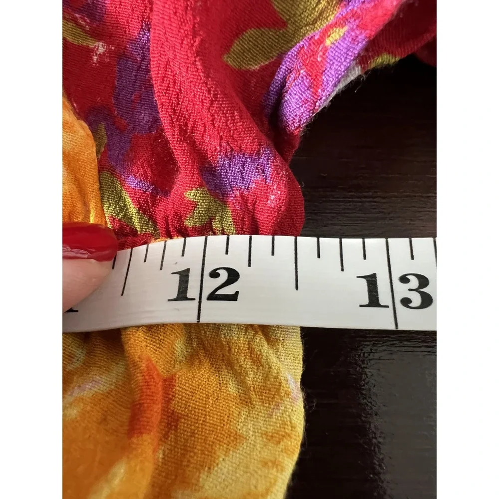 & Other Stories Floral‎ Mini Dress Sz US 8 Batwing Flowy Casual Beach Resort - Picture 9 of 10